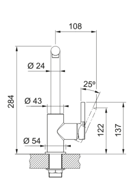 Franke Lina L Kitchen Faucet Swiveling Spout Black 115.0693.393