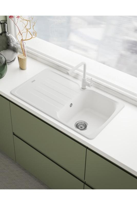 Franke Lina L Grifo de Cocina Giratorio Polar Blanco 115.0728.479