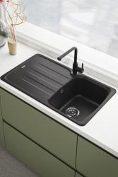 Franke Lina L Grifo de cocina Onyx con salida extensible 115.0728.484