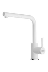 Grifo de cocina Franke Lina L Polar white con salida extraíble 115.0728.485
