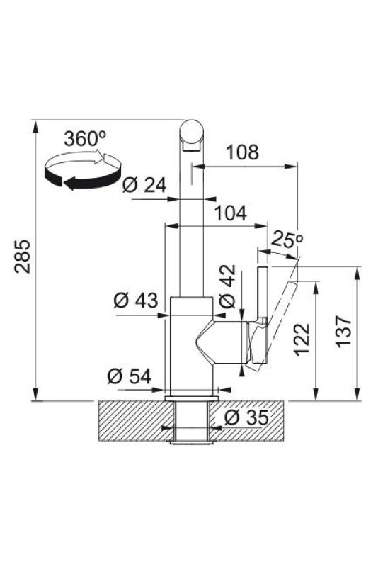 Grifo de cocina Franke Lina L Polar white con salida extraíble 115.0728.485