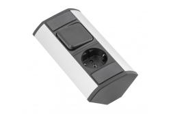 Extensión angular MINI con interruptor y enchufe Schuko 230 V 16 A