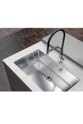 Foster Phantom Slimline Acero Inoxidable Fregadero 71x40cm Empotrado para encimeras de cerámica 1208971121