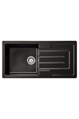 Ausmann Ceramic Sylva Fregadero Cerámico Negro con Zona de Escurrido 1000 x 500 mm 1208971125
