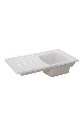 Ausmann Ceramic Crest Fregadero de cerámica blanco con área de drenaje 850 x 500 mm 1208971130