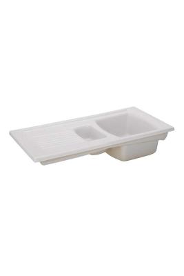 Ausmann Ceramic Crest 1,5 Fregadero de Cerámica Blanco con Zona de Escurrimiento 995 x 497 mm 1208971131