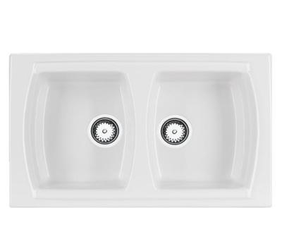 Ausmann Ceramic Crest Fregadero Doble de Cerámica Blanco 860 x 500 mm 1208971133