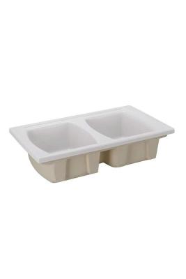 Ausmann Ceramic Crest Fregadero Doble de Cerámica Blanco 860 x 500 mm 1208971133