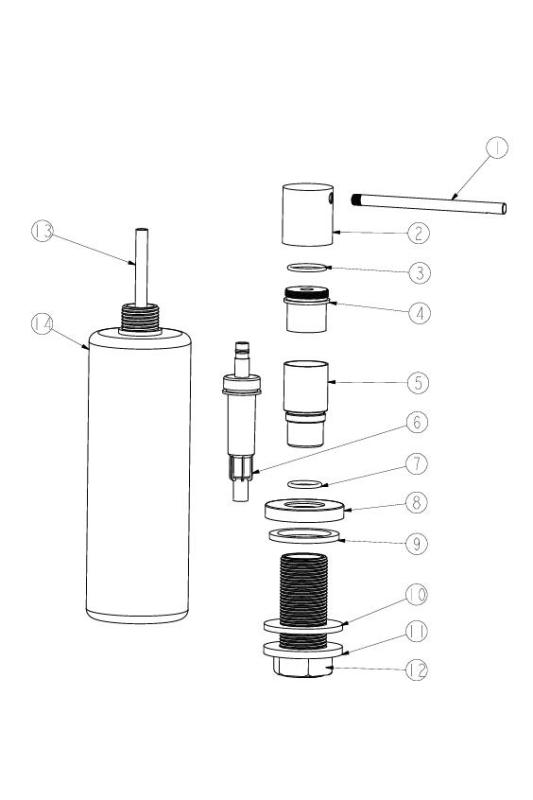 Dispensador de jabón empotrado Ausmann Lirio en negro mate, recargable desde arriba 1208971202