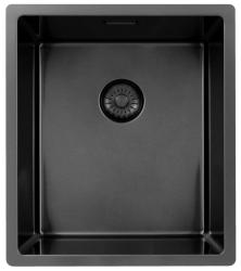 Pure.Sink Exclusivo fregadero de metal color pistola 34x40 cm radio de 10mm para montaje inferior, empotrado y superior PEX3440-61