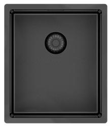 Pure.Sink Exclusivo fregadero de metal color pistola 34x40 cm radio de 10mm para montaje inferior, empotrado y superior PEX3440-61