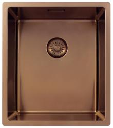 Pure.Sink Exclusivo Fregadero de cobre 34x40 cm radio de 10mm, montaje inferior, montaje plano y montaje superior PEX3440-62