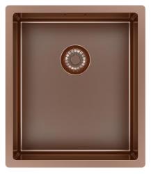Pure.Sink Exclusivo Fregadero de cobre 34x40 cm radio de 10mm, montaje inferior, montaje plano y montaje superior PEX3440-62