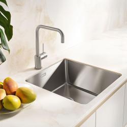 Pure.Sink Exclusivo lavabo RVS 40x40 cm radio de 10mm para montaje inferior, montaje a ras y montaje superior PEX4040-02
