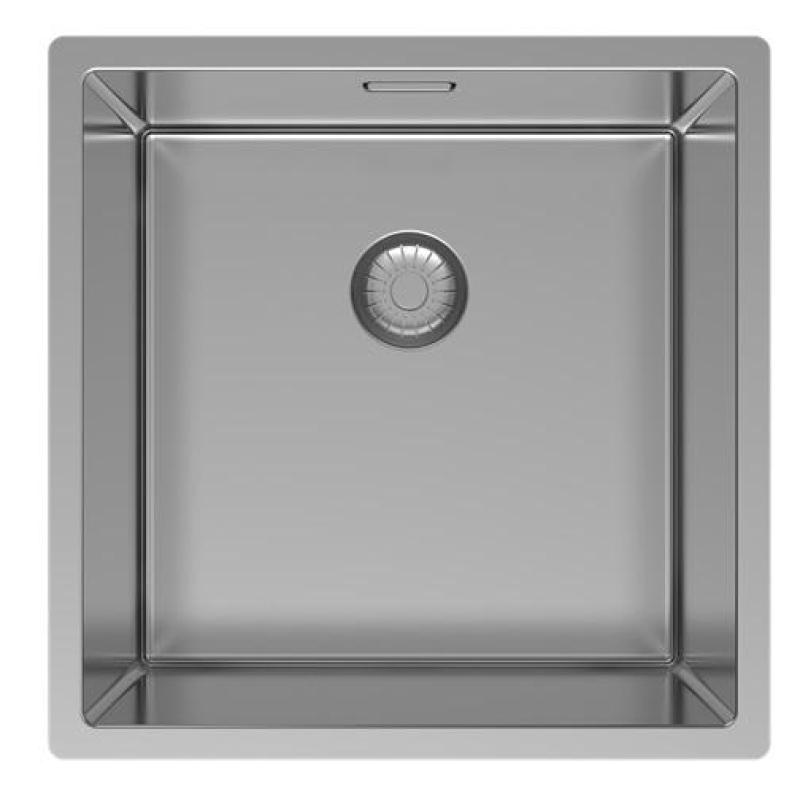 Pure.Sink Exclusivo lavabo RVS 40x40 cm radio de 10mm para montaje inferior, montaje a ras y montaje superior PEX4040-02
