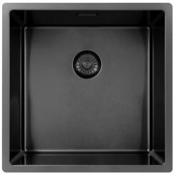 Pure.Sink Exclusivo Gun metal fregadero 40x40 cm radio de 10mm para montaje inferior, empotrado y superior PEX4040-61