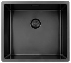 Pure.Sink Exclusivo Fregadero de metal de pistola 45x40 cm radio de 10mm para bajo encimera, montaje al ras y montaje superior PEX4540-61