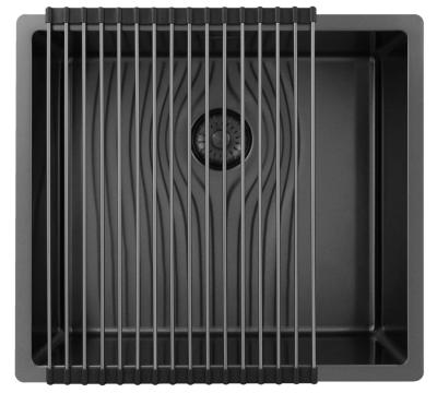 Pure.Sink Exclusivo Gun metal sink 45x40 cm 10mm radius undermount, flush mount and top mount PEX4540-61