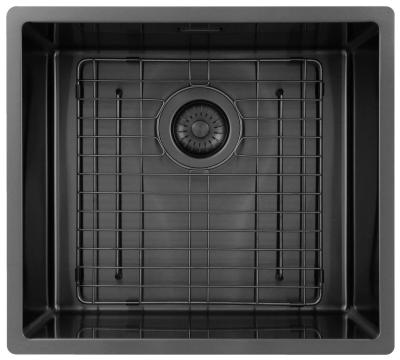 Pure.Sink Exclusivo Gun metal sink 45x40 cm 10mm radius undermount, flush mount and top mount PEX4540-61