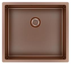 Pure.Sink Exclusivo Lavabo de cobre 45x40 cm radio de 10mm empotrado, de superficie y montaje superior PEX4540-62