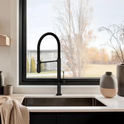 Pure.Sink Exclusivo Gun metal fregadero 50x40 cm radio 10mm bajo encimera, empotrado y sobrepuesto PEX5040-61