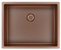 Pure.Sink Exclusivo Fregadero de cobre 50x40 cm radio de 10mm para instalación inferior, instalación plana y montaje superior PEX5040-62
