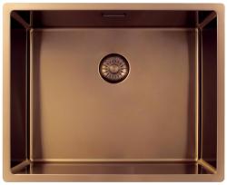 Pure.Sink Exclusivo Fregadero de cobre 50x40 cm radio de 10mm para instalación inferior, instalación plana y montaje superior PEX5040-62