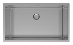 Pure.Sink Exclusivo gran fregadero de acero inoxidable 70x40 cm radio de 10mm para montaje inferior, montaje al ras y montaje superior PEX7040-02
