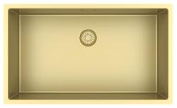 Pure.Sink Exclusivo gran fregadero dorado de 70x40 cm radio de 10mm para montaje inferior, montaje empotrado y montaje superior PEX7040-60