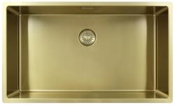 Pure.Sink Exclusivo gran fregadero dorado de 70x40 cm radio de 10mm para montaje inferior, montaje empotrado y montaje superior PEX7040-60