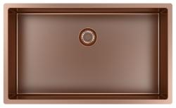 Pure.Sink Exclusivo gran fregadero de cobre 70x40 cm radio de 10mm, montaje inferior, empotrado y superior PEX7040-62