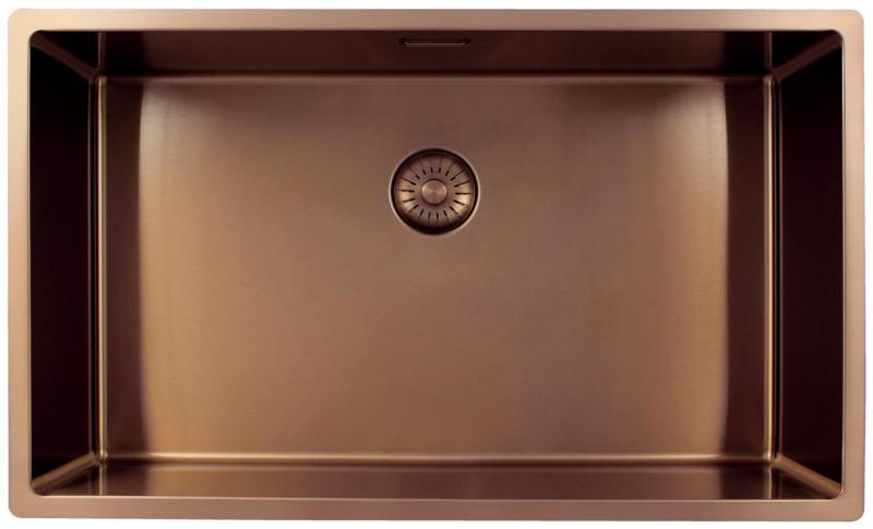 Pure.Sink Exclusivo gran fregadero de cobre 70x40 cm radio de 10mm, montaje inferior, empotrado y superior PEX7040-62