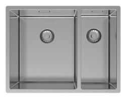 Pure.Sink Exclusivo RVS 1,5 fregadero y medio 34+18 cm radio de 10mm PEX341840-02
