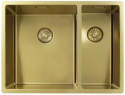 Pure.Sink Exclusivo Dorado 1,5 lavabo de una y media 34+18 cm radio de 10mm PEX341840-60