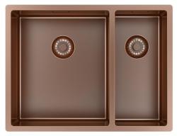 Pure.Sink Exclusivo Cobre 1,5 lavabo de una y media 34+18 cm radio de 10mm PEX341840-62
