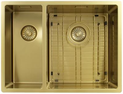 Pure.Sink Exclusivo Gold 1.5 one-and-a-half bowl sink 18+34 cm 10mm radius PEX183440-60