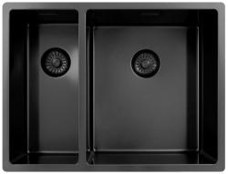 Pure.Sink Exclusivo Gun Metal 1,5 lavabo de una y media 18+34 cm radio de 10mm PEX183440-61