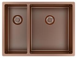 Pure.Sink Exclusivo Cobre 1,5 lavabo y medio 18+34cm radio de 10mm PEX183440-62