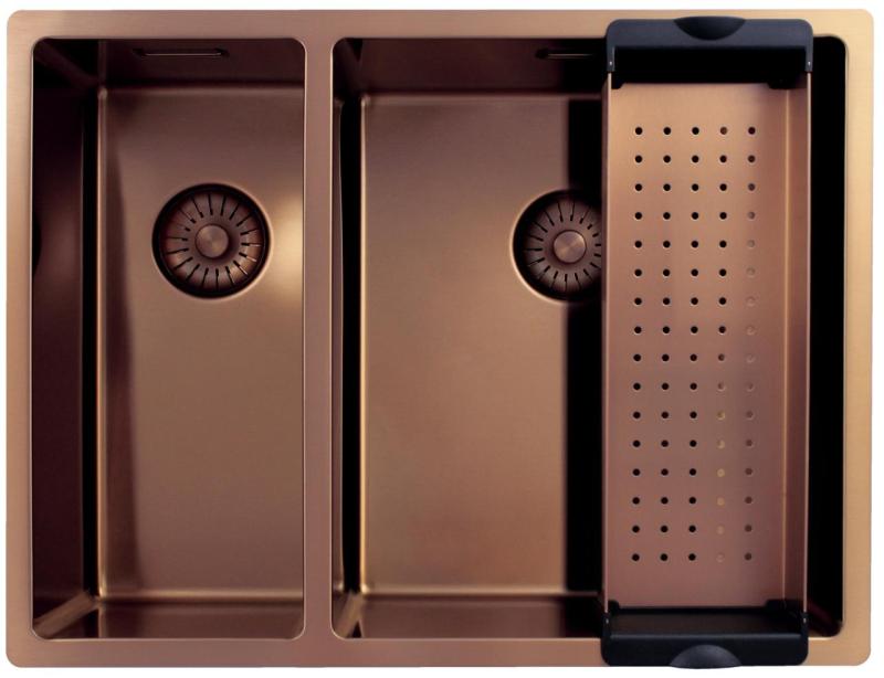 Pure.Sink Exclusivo Cobre 1,5 lavabo y medio 18+34cm radio de 10mm PEX183440-62