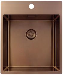 Pure.Sink Exclusivo Fregadero de cobre de 44x52 cm Tapwing con orificio para grifo de 10mm de radio PEX4040T-62