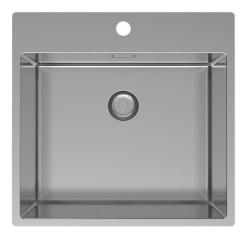 Pure.Sink Exclusivo fregadero de acero inoxidable 54x52cm Tapwing con orificio para grifo radio de 10mm PEX5040T-02