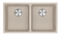 Franke Maris MRG 220-35-35 Fragranite Coffee Cream doble fregadero empotrado 135.0725.668