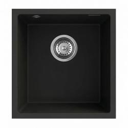 Graniteland Miniva Fregadero de Granito Negro empotrado 385x410 mm 1208971450
