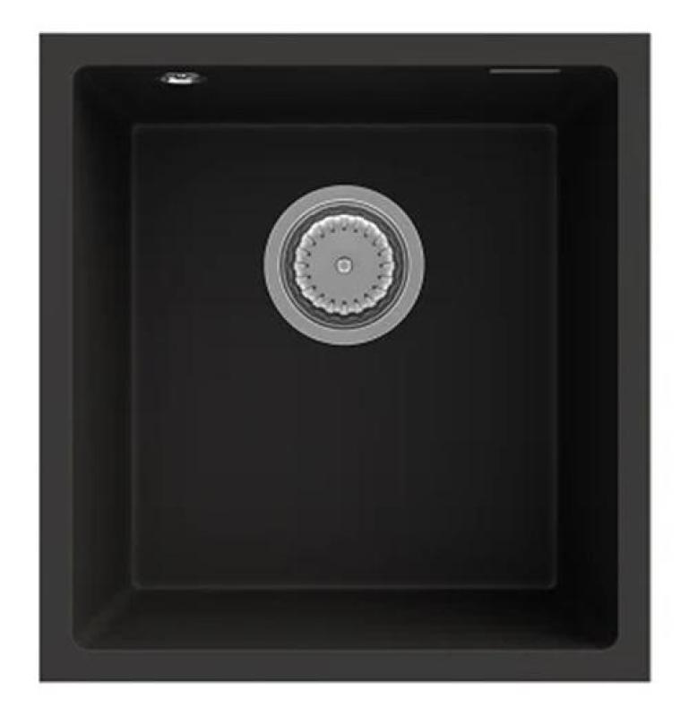 Graniteland Miniva Fregadero de Granito Negro empotrado 385x410 mm 1208971450