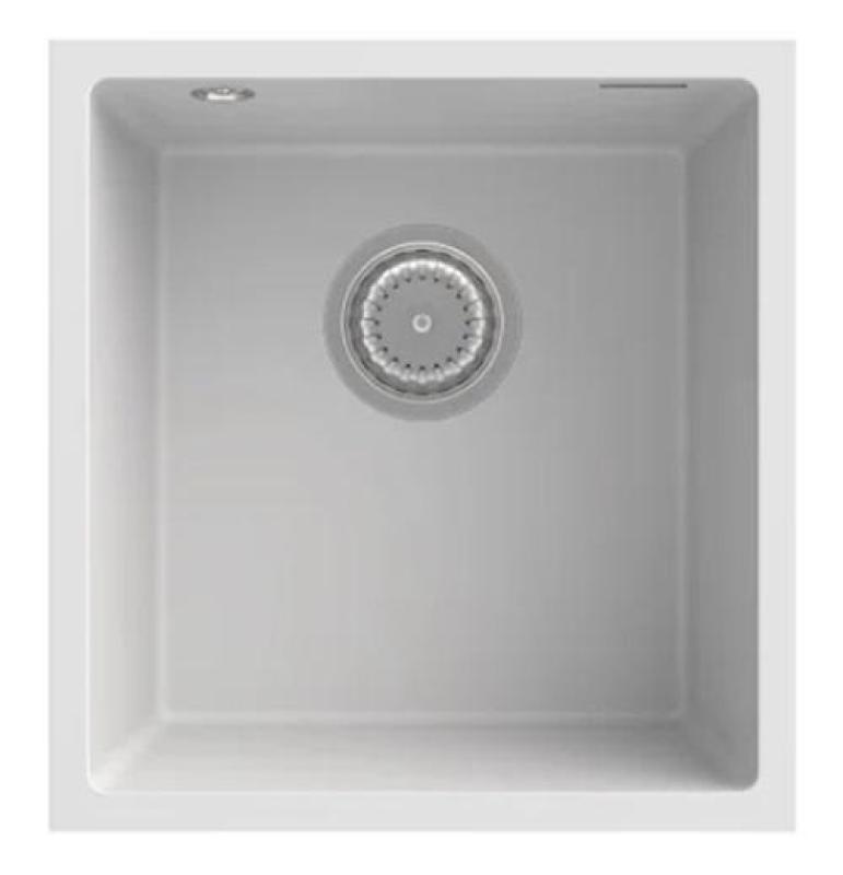 Graniteland Miniva Lavabo de Granito Blanco de Subestructura 385x410 mm 1208971452