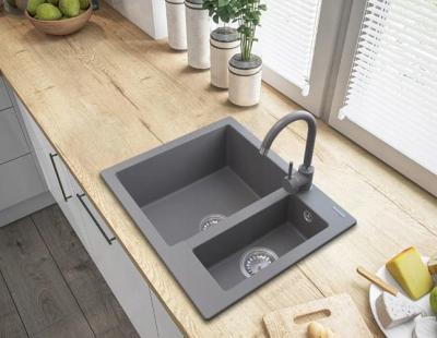Graniteland Adda Granito Gris 1.5 Fregadero Superficial 600x495mm 1208971456