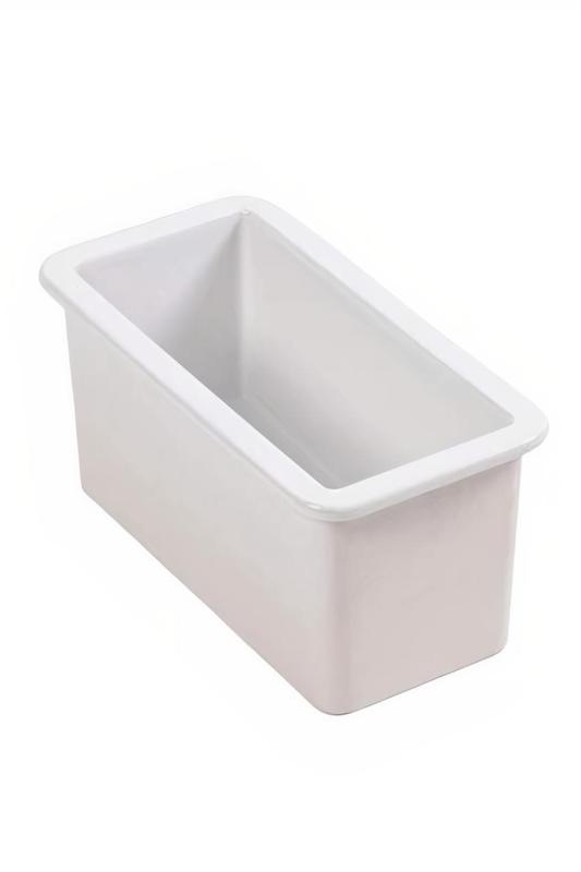 Ausmann Ceramic Ember Cerámico Blanco medio Fregadero de montaje superior e inferior 174 x 400 mm con tapon color Gun metal ( Gris plomo)  1208971503