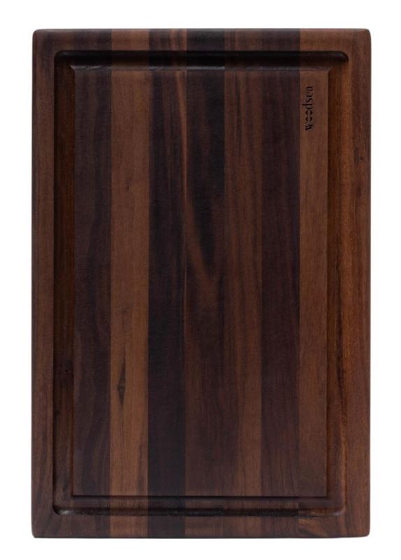Woodsea Butcher Groove L - Tabla de cortar de madera de nogal con canal de jugo 60x45 cm 1208971536
