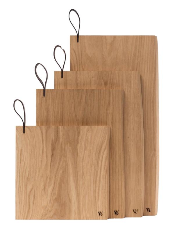 Woodsea Chop-Chop Oak M - Tabla de cortar de roble 35x24cm con asa de cuero 1208971540