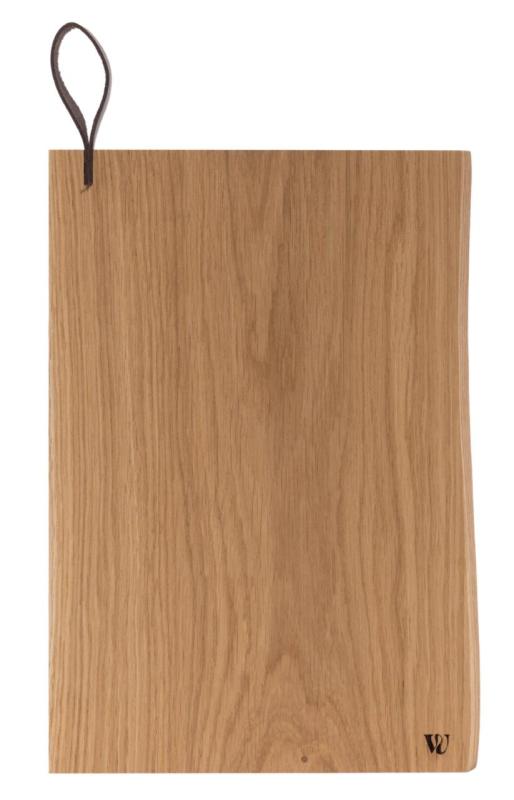 Woodsea Chop-Chop Oak M - Tabla de cortar de roble 35x24cm con asa de cuero 1208971540